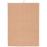 Theedoek IBL cognacbruine ruit.